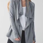 Lululemon  Womens Size 6 Grey Coast Snap Button Wrap Jacket Cardigan Photo 0