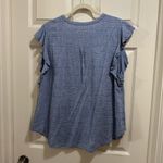 Old Navy  sleeveless vneck blouse chambray stripe size XXL Photo 1