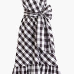 J.Crew Sleeveless faux-wrap dress in gingham cotton poplin Photo 0