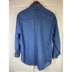 Vtg Solutions Christmas Denim Embroidered Shirt‎ Womens Small Gifts Toys Bears Blue Photo 2