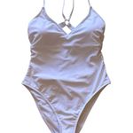 Shade & Shore 🔻NWT  white one piece swimsuit size 8/10 high leg cheeky Photo 0