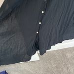 J.Crew  Long Beach Shirt in Airy Gauze in Black Size Small Photo 8