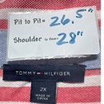 Tommy Hilfiger  Womens Striped Knit Top Boat Neck Button Detail Size 2X Photo 2