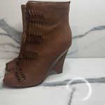 Sam Edelman  | Women's Brown Leather Festival Boho Peeptoe Krosby Boots Sz 9 Photo 2
