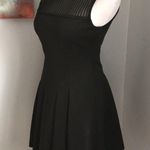 Sans Souci Sheer Top Black Pleated Fit & Flare Scuba mini Dress Photo 1
