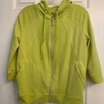 Onque Casuals Zip up Hoodie Lime Green 3/4 Sleeve S Photo 0