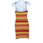 Urban Outfitters PUBLIK Striped Ribbed Knit Y2K 2000s Sleeveless Bodycon Mini Dress Medium Photo 2