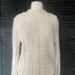 LC Lauren Conrad  Cream Lace Knit Sweater Photo 3