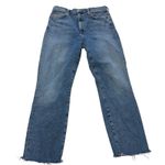 AGOLDE Jeans Womens Size 28 Blue Pinch Waist High Rise Skinny Crop Denim Raw Hem Photo 1