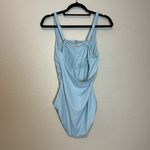 Athleta  Square Neck‎ One Piece Swimsuit Ribbed Dawn Blue Photo 7