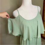 Show Me Your Mumu  Caitlin Ruffle Maxi Dress in Dusty Mint Crisp Medium Photo 6