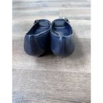 Ralph Lauren Madison Wedge Buckle Slip On Blue Peep Toe Shoes Women's Sz 8.5B Photo 6