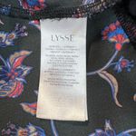 Lysse Tunic Top Womens Large Black Floral Sheer Mixed Media Long Sleeve V-Neck L Photo 8