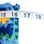 ZARA Crochet High Waisted Patchwork Boho. Shorts Bermuda Blue Sz Small Photo 9