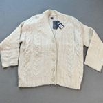 Universal Threads Universal Thread Cardigan Sweater Womens XXL Cream Cable Knit Oversized V NWT Photo 0