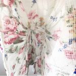 ByTimo White Floral Satin Bubble Knee Length Dress Size M Photo 5