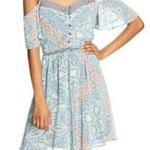 Xhilaration Short Sleeve Cold Shoulder Dress Black Pink Geometric Boho Mini XXL Photo 1