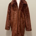 frame denim FRAME Faux Fur Coat In Spice Size Medium Photo 4