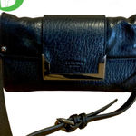 Perlina  BLACK PEBBLED LEATHER SHOULDER/OPTIONAL CLUTCH BAG Photo 0