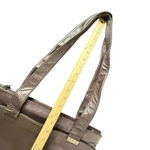 Perlina ‎ Dark Brown Soft Leather Tote Bag Laptop Business Shoulder Handbag Photo 15