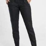 Athleta Cabo Linen Jogger pants zip pockets in black sz 6 petite Photo 0