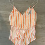 Gaze USA Orange & White Striped Bodysuit Photo 1