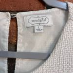 Mud Pie  womens River Fringe tweed sleeveless top office preppy white L Photo 3