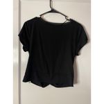 Free People Movement FP Movement Top Black Short Sleeve Twist Front Casual Blouse Photo 2