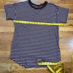 Madewell  Women XS Purple Brown Striped Short Sleeve Crewneck Cotton T-shirt Photo 1