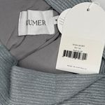 Revolve NWT Rumer Rosa High Rise Glittery Ribbed Lined Shorts M Seafoam Grey Blue Photo 7