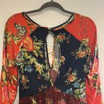 Farm Rio NWT Limited Edition RARE Floral Red and Blue Bell Sleeved Blouse Photo 3