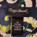 Maggie Barnes  0X-Large (14/16W) Tunic Top Geometric Semi-Sheer Button-Up Multi Photo 7