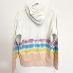 Feat Tie Dye Blanket Soft Pullover Hoodie in White Loungewear Winter Casual Cozy Photo 8