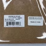 Shiraleah CHICAGO Anya Pink Earrings Gold Boho Tassel Fan Hoops NWT Photo 5