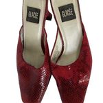 Vintage Glacee Pink Snakeskin Mules Size 7.5 Photo 3
