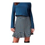 Band of The Free NWT Women’s Colette Deep Teal Diamond Print Mini Skirt Medium Black Photo 1