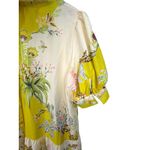 Boutique  1X Maggie Floral Maxi Dress Tropical Tired Puff Sleeve Yellow Womens Photo 6