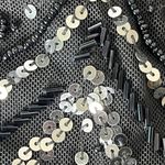 Bebe Y2K Beaded Sequin Mesh Scalloped Sparkly Top Silver Gray XS Photo 10