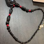 Chico's Elegant Black and Red Beaded Necklace Photo 1