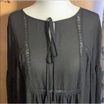 Max Studio  Sheer Black Long Sleeve Tunic Top Size Medium Photo 10