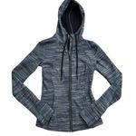 Lululemon gray striped zip up jacket size 4 Photo 9