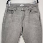  Gray Jeans Size 12 Loft The Girlfriend Gray Distressed Jeans Photo 1