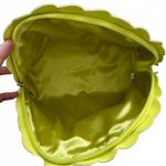 Nordstrom Beauty Cosmetic Makeup Bag Scallop Zip Top Bright Lime Beach Photo 4