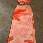 Pink and orange boho maxi dress with matching top size small Photo 0