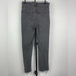 Madewell Washed Gray Stovepipe Raw Hem Cropped Jeans Photo 5