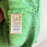 Free People  Oasis Oversized Tunic Sweater Mock Neck Fuzzy Chunky Green Energy SM Photo 4