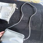 Mansur Gavriel Bag Mini Bloom Tumbled Leather Pouch Crossbody Stone NWOT Gray Photo 4