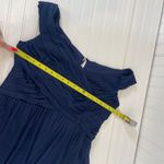 David's Bridal David’s Bridal Women’s Navy Blue Pleated Gathered Maxi Bridesmaid Dress Size 16 Photo 8