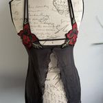 Victoria's Secret Vintage Y2K  babydoll sheer halter lace lingerie top Black Tag Photo 0