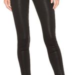 J Brand Steph Shep Coated Vendetta Lace Up High Rise Black Skinny Jeans Photo 1